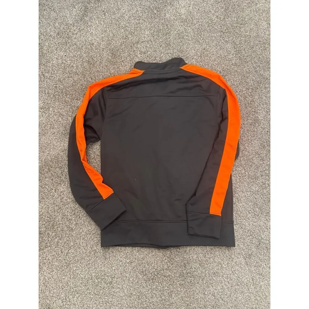 Boys Under Armour Orange/Gray Tracksuit Two Piece Jacket/Pants, 7